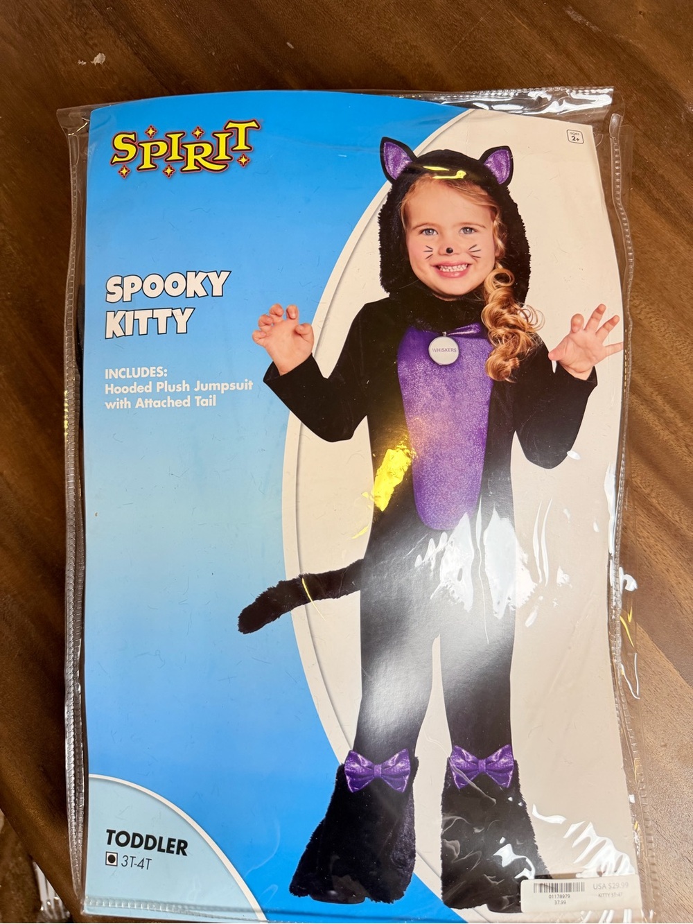 Spirit Spooky Kitty Toddler Costume - Black and Purple
